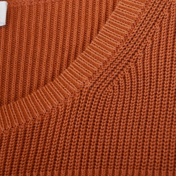 COS Clay Brown Cotton Blend Sweater - Picture 3 of 4